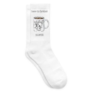 Morgenmuffel Bevor du sprichst: Kaffee!  - Tennissocken - Weiß - Rechts