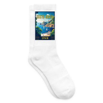 Entdecken Sie den Charme von Costa Brava in Spanien - Tennissocken - Weiß - Rechts