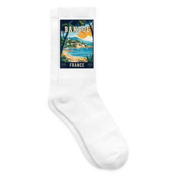 Erleben Sie den Küstencharme von Bandol in Frankreich - Tennissocken - Weiß - Rechts