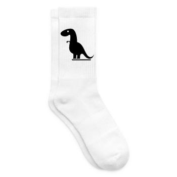 dinosaure - Chaussettes de tennis - blanc - Droite