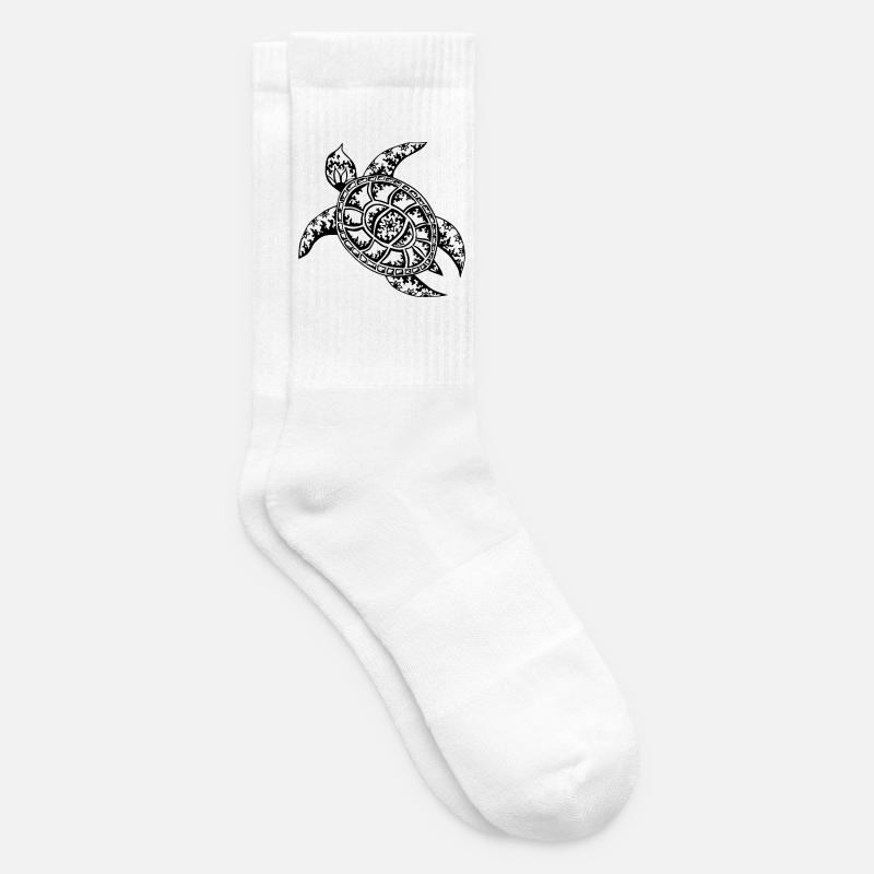 Schildkröte - Tennissocken - Weiß