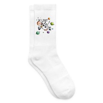 Vache en tournée mondiale - Chaussettes de tennis - blanc - Droite