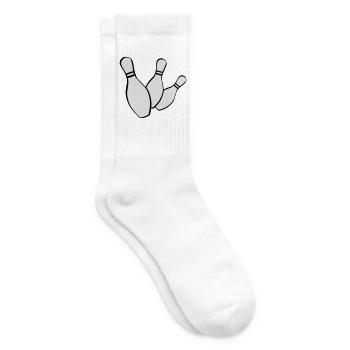 bowling kegeln - Tennissocken - Weiß - Rechts