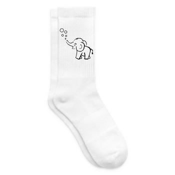 Elefant macht Blasen - Tennissocken - Weiß - Rechts