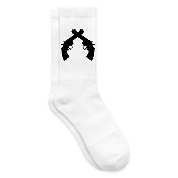 Polizist / Justiz / Polizei / Gewehr - Tennissocken - Weiß - Rechts