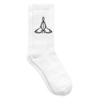 Symbole de la maternité celtique Mère avec quatre enfants - Chaussettes de tennis - blanc - Droite