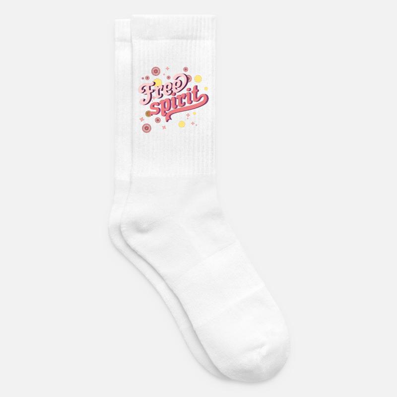 libre, libre, liberté, cool - Chaussettes de tennis - blanc
