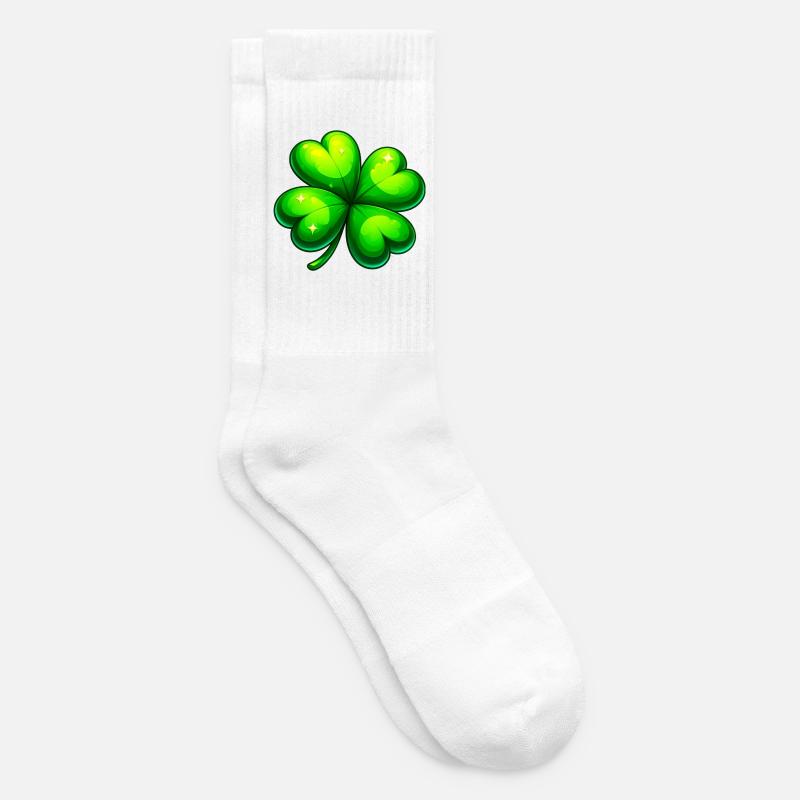 Trèfle à quatre feuilles - Chaussettes de tennis - blanc