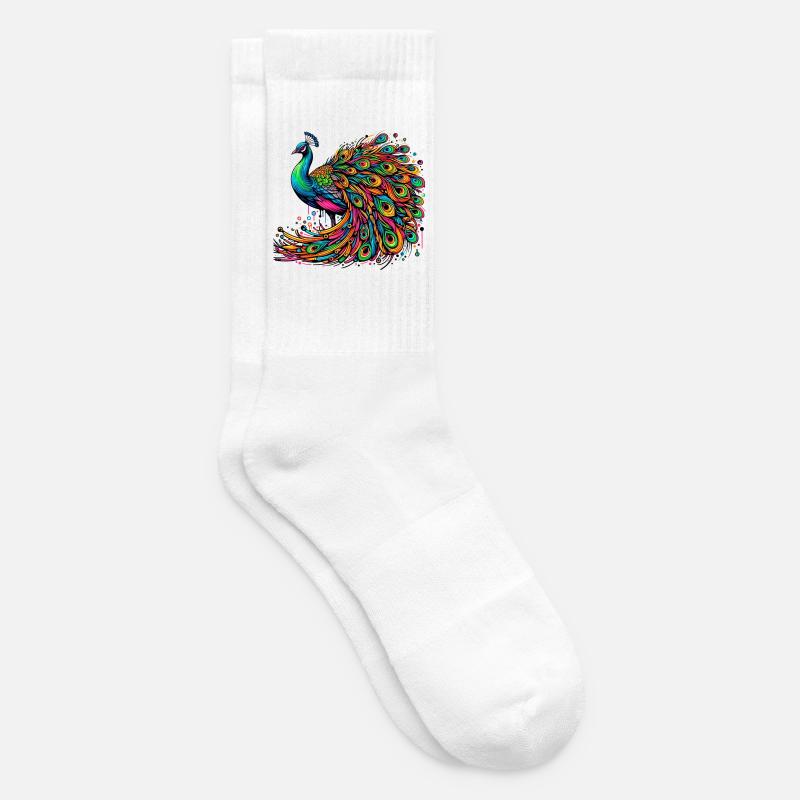 Pfau - Tennissocken - Weiß