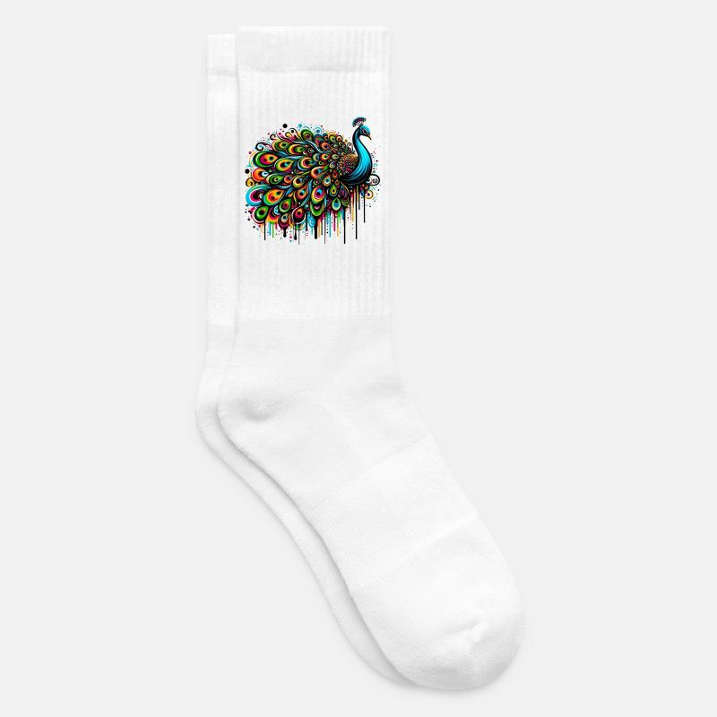 Pfau - Tennissocken - Weiß