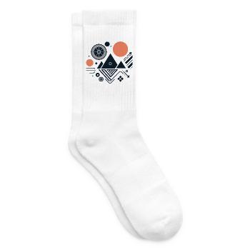 Montagnes - Chaussettes de tennis - blanc - Droite