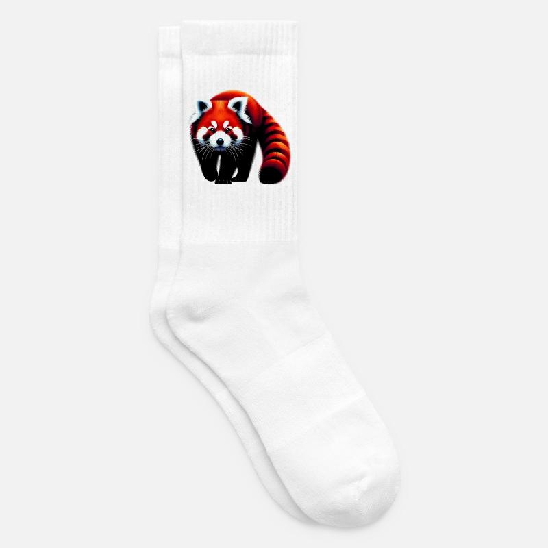 Roter Panda - Tennissocken - Weiß