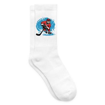 Eishockeyspieler - Tennissocken - Weiß - Rechts