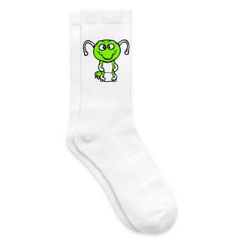 Raupe Freundlich süß lieb lächelt glücklich Comic - Tennissocken - Weiß - Rechts