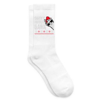 Santa's Favorite Llama Cool Sonnenbrille Seitlich - Tennissocken - Weiß - Rechts