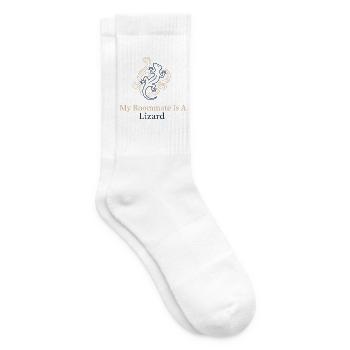 Mon colocataire est un lézard - Chaussettes de tennis - blanc - Droite