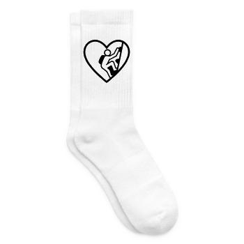 Escalade de cœur – Passion verticale - Chaussettes de tennis - blanc - Droite