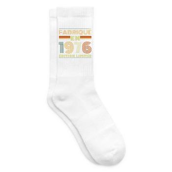 Vintage 1976 Cadeau D'anniversaire 50 ans - Chaussettes de tennis - blanc - Droite