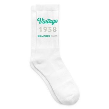 Millésime 1958 – Année de naissance rétro du Billiards Club - Chaussettes de tennis - blanc - Droite