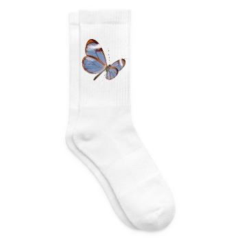 Conception transparente papillon Glasswing - Chaussettes de tennis - blanc - Droite
