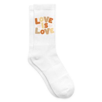 Love Is Love Pastel Letters - Tennissocken - Weiß - Rechts