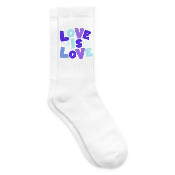 L’amour est amour Cœurs pastel - Chaussettes de tennis - blanc - Droite