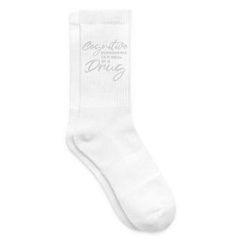 La dissonance cognitive est un sacré dicton. - Chaussettes de tennis - blanc - Droite