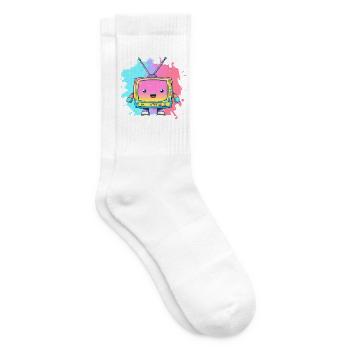 Pastel TV Kawaii Neon - Tennis socks - white - Right