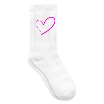 Heart Hearts - Tennis socks - white - Right