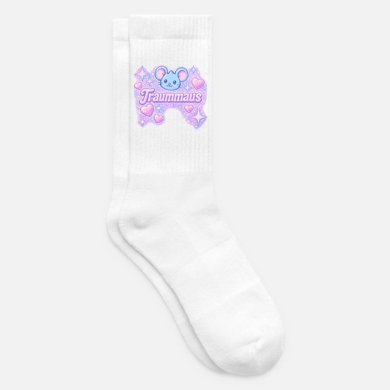 dream mouse / y2k design - Tennis socks - white