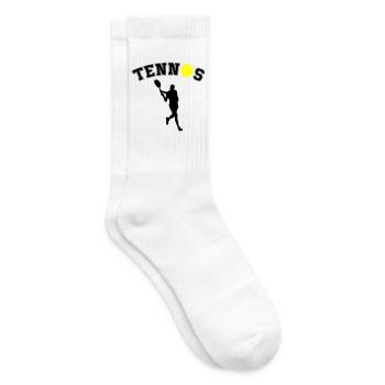 Tennisball Nacht-Silhouette - Tennissocken - Weiß - Rechts