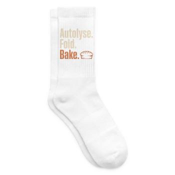 Autolyse Fold Bake Pie Typografie - Tennissocken - Weiß - Rechts