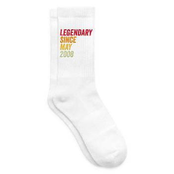 18th birthday 18 years May 2008 - Tennis socks - white - Right