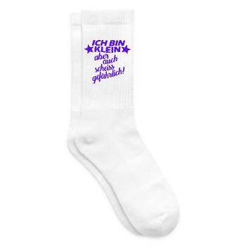 Ich bin klein aber auch scheiss gefahrlich - Tennissocken - Weiß - Rechts
