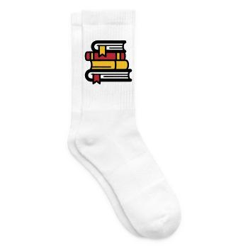 Book Stack Reading BookTok Colorful - Tennis socks - white - Right