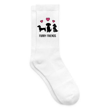 Meilleur ami, amour des chiens, maman de chien, promenade - Chaussettes de tennis - blanc - Droite