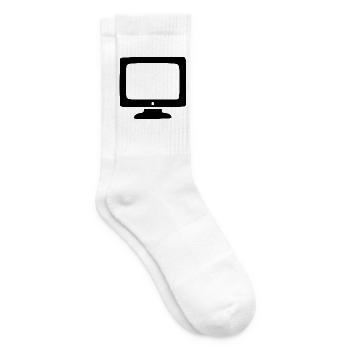 Écran d’ordinateur rétro Blanc vintage années 80 et 90 - Chaussettes de tennis - blanc - Droite