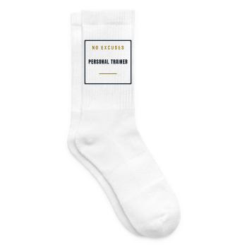 Personal Trainer Stempel - Fitnesstrainer Gym - Tennissocken - Weiß - Rechts