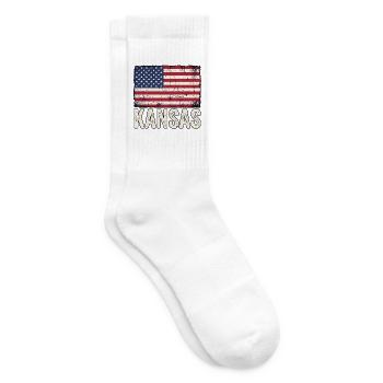 USA Kansas - Tennis socks - white - Right