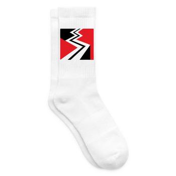 Zickzack Rennstrecke Grafik - Tennissocken - Weiß - Rechts