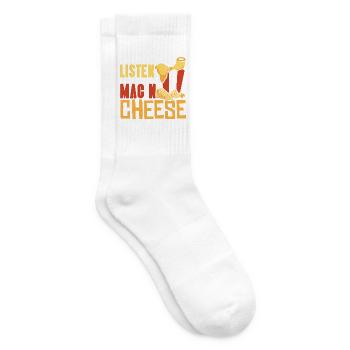 Makkaroni und Käse Mac and Cheese - Tennissocken - Weiß - Rechts
