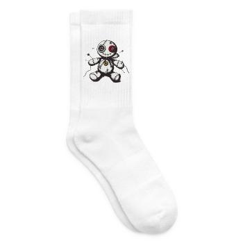 Genähte Voodoo Puppe - Tennissocken - Weiß - Rechts