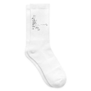 Möwe Am Strand Nordsee Strandurlaub Ferien - Tennissocken - Weiß - Rechts