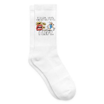 Ich bin gekommen, ich habe gesehen, ich habe dich kauen hören, ich habe Kollegen verlassen - Tennissocken - Weiß - Rechts