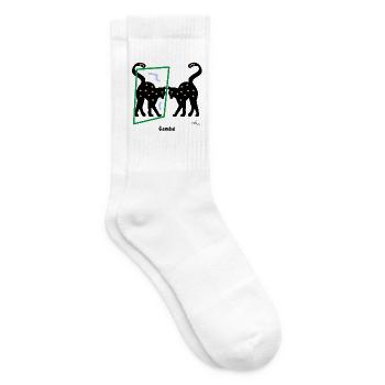 Sternzeichen-Bild Zwilling, Abstraktion - Tennissocken - Weiß - Rechts
