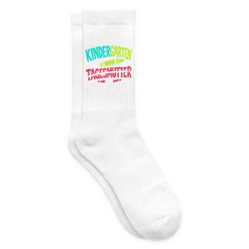 Hallo Kindergarten Einschulung - Tennissocken - Weiß - Rechts