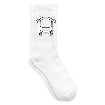 Bus-Frontlinien-Symbol - Tennissocken - Weiß - Rechts