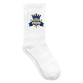 Prom Herz Krone Abzeichen - Tennissocken - Weiß - Rechts