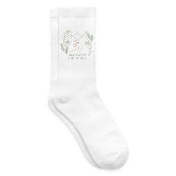 Nur noch eine Kurve Wandern Berge Spruch - Tennissocken - Weiß - Rechts