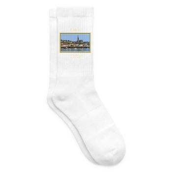Irland Cobh Vintage Reisemarke - Tennissocken - Weiß - Rechts